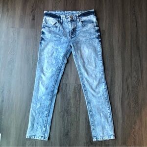 South Pole Womens Jeans Skinny Moto Stretch Denim Retro Acid Wash 29 x 27
